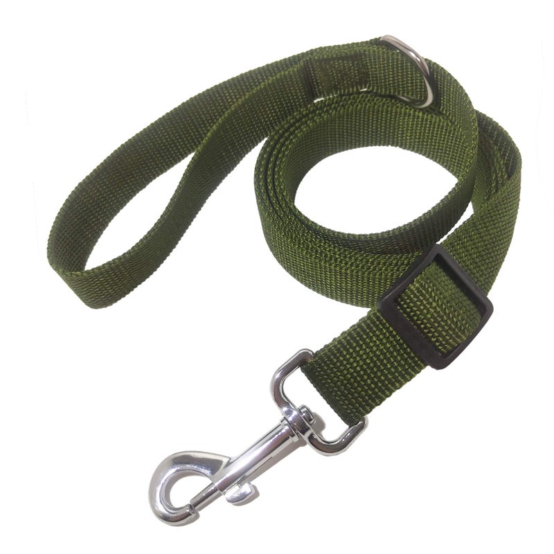 MANDAO 6FT Adjustable Dog Leash, Nylon Dog Leashes for Medium Large Dogs (Green) - Image 1